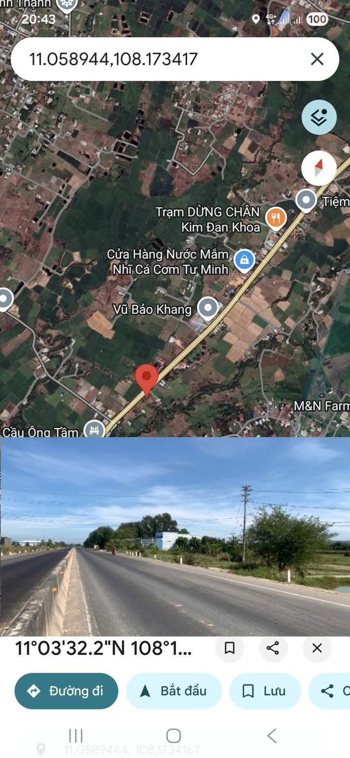 Đất nền mặt tiền QL1A An Nhơn 1300m² giá 3.5 tỷ - Phù hợp mở kho xưởng!