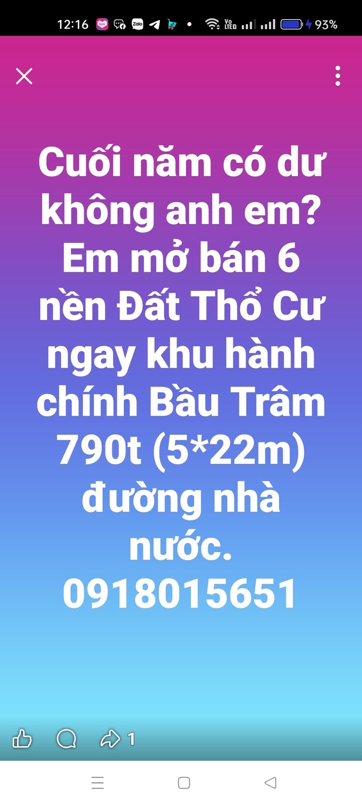 Đất nền thổ cư Bàu Trâm Long Khánh 110m² giá 790 triệu - Đầu tư sinh lời ngay!
