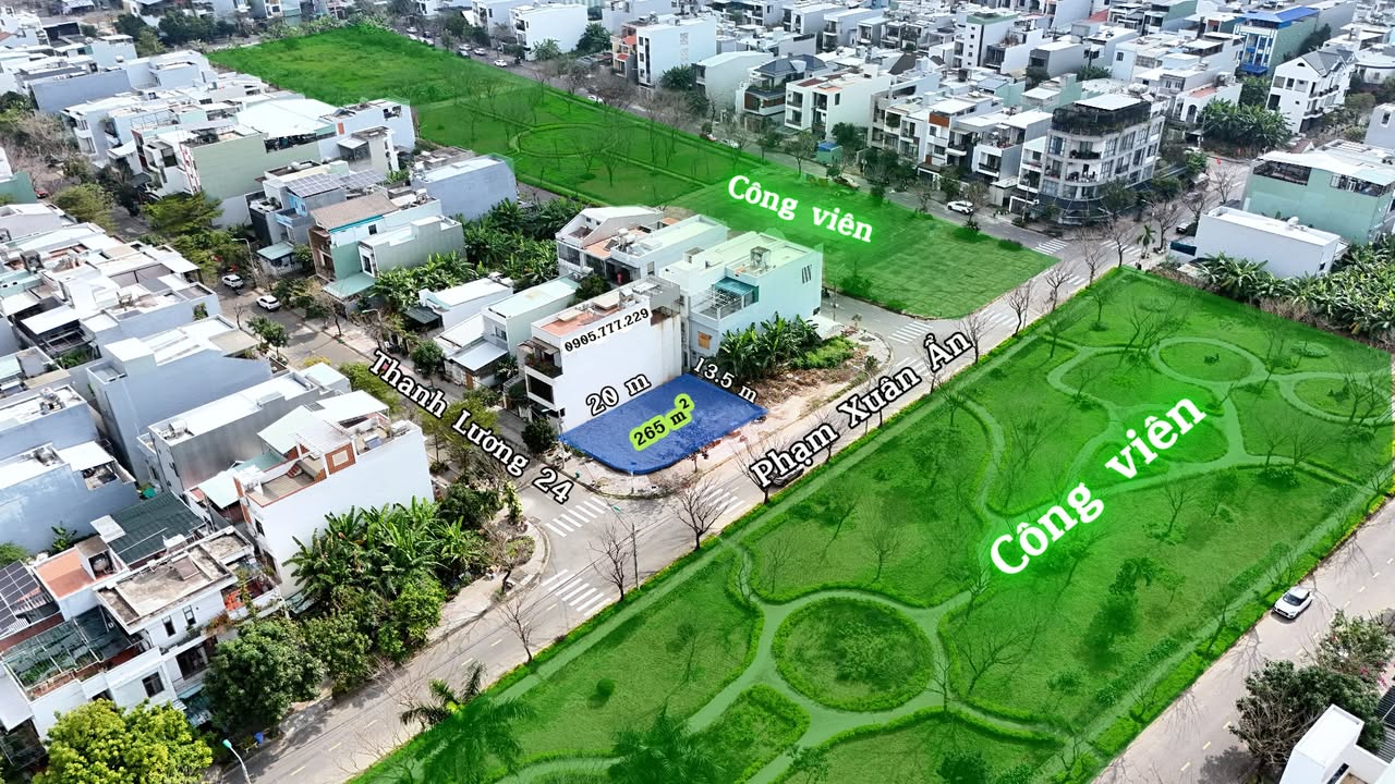 Đất nền đẹp Hòa Xuân Đà Nẵng 265m² giá 20 tỷ - Lô góc 2 mặt tiền thoáng mát