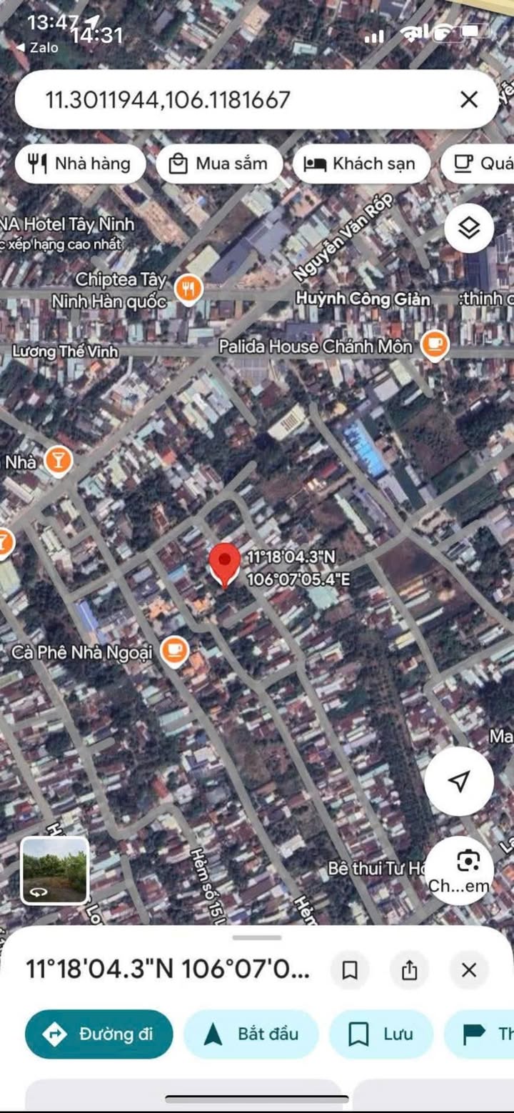 Đất thổ cư Phường 4, Tây Ninh 190m² giá 1.35 tỷ - Vị trí thông thoáng