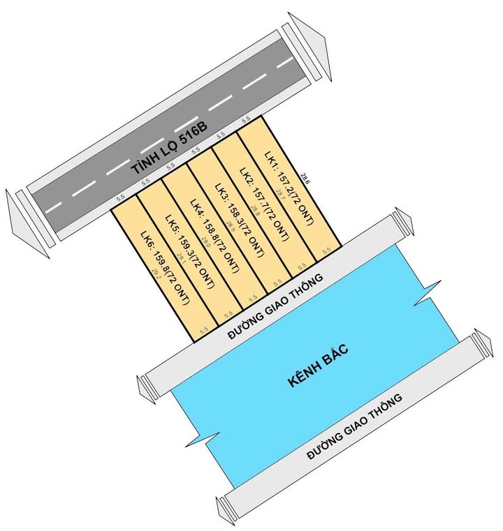 Đất nền 2 mặt tiền Tỉnh lộ 516B, 157m² giá chỉ 300 triệu - Cơ hội đầu tư tuyệt vời!