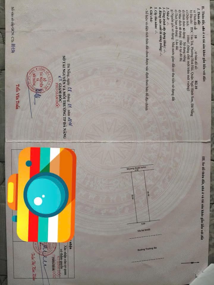 Lô đất Trường Sa B2.10 - Ngũ Hành Sơn - 100m² giá 11 tỷ - Vị trí gần biển tuyệt đẹp!