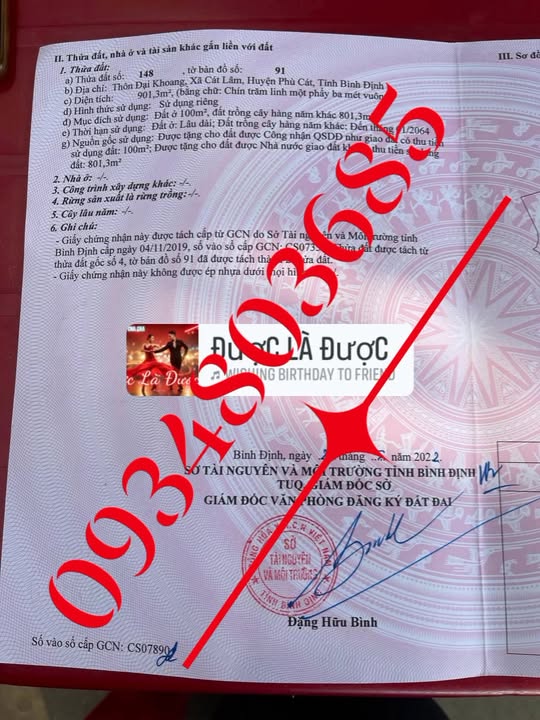 Đất vườn 900m² thổ cư tại Cát Sơn, Phù Cát - Giá tốt, vị trí đẹp!