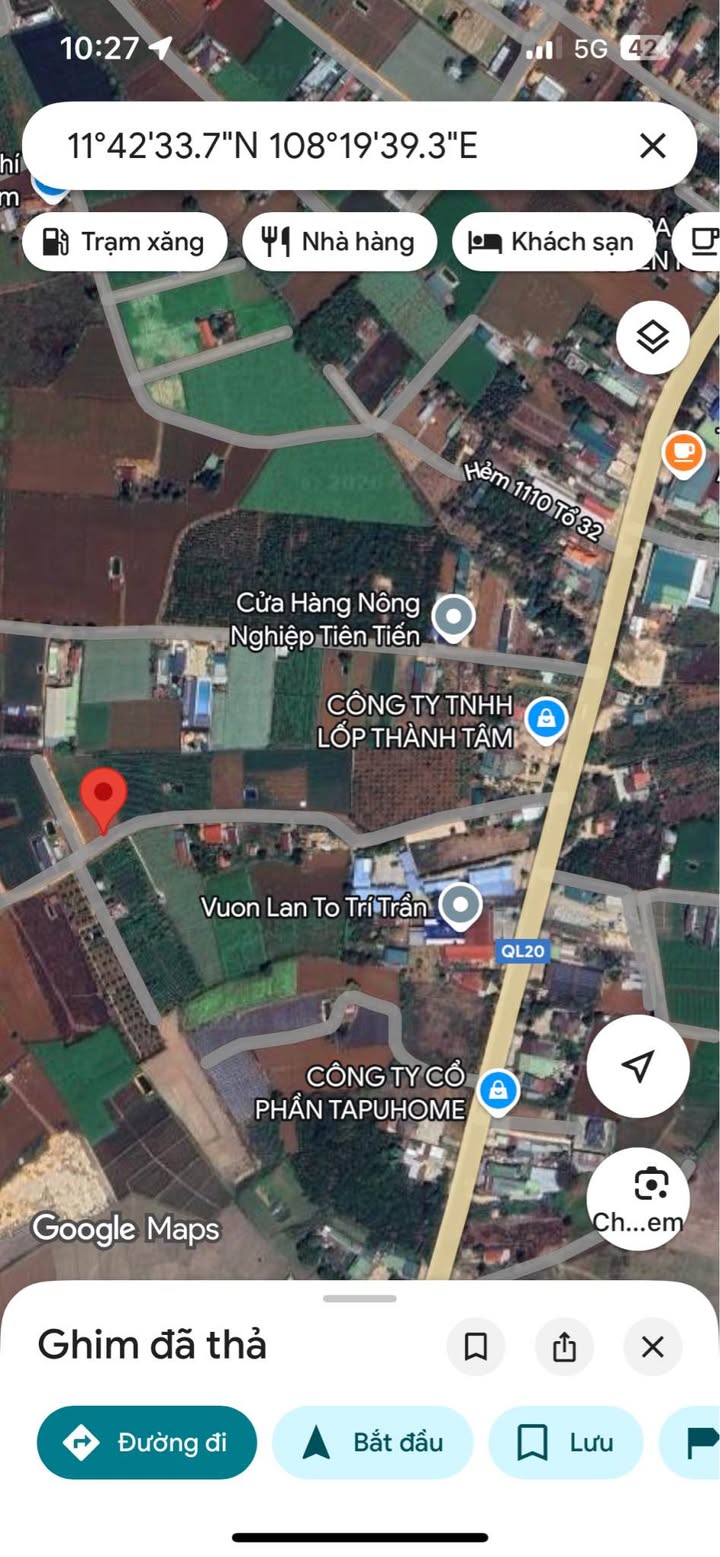 Đất thổ cư Phú Hội 125m² giá 1.07 tỷ - Mặt tiền đường nhựa, gần quốc lộ 20!