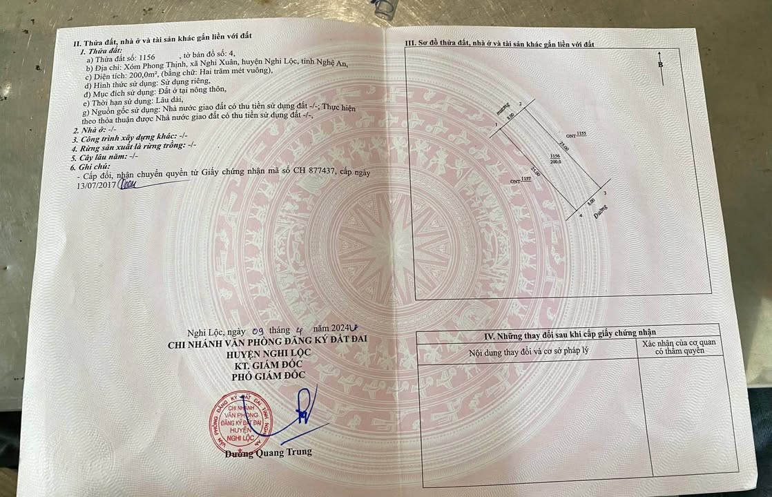 Đất nền Nghi Xuân TP Vinh 200m² giá thỏa thuận - Vị trí đắc địa ngay trường học!