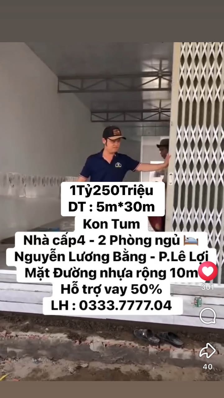 Nhà cấp 4 đường Nguyễn Lương Bằng, 150m² giá 1.25 tỷ - Pháp lý rõ ràng
