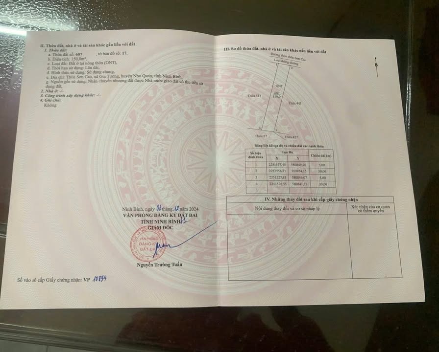 Đất nền đẹp tại Sơn Cao, Ninh Bình - 150m² chỉ 900 triệu - Pháp lý rõ ràng!