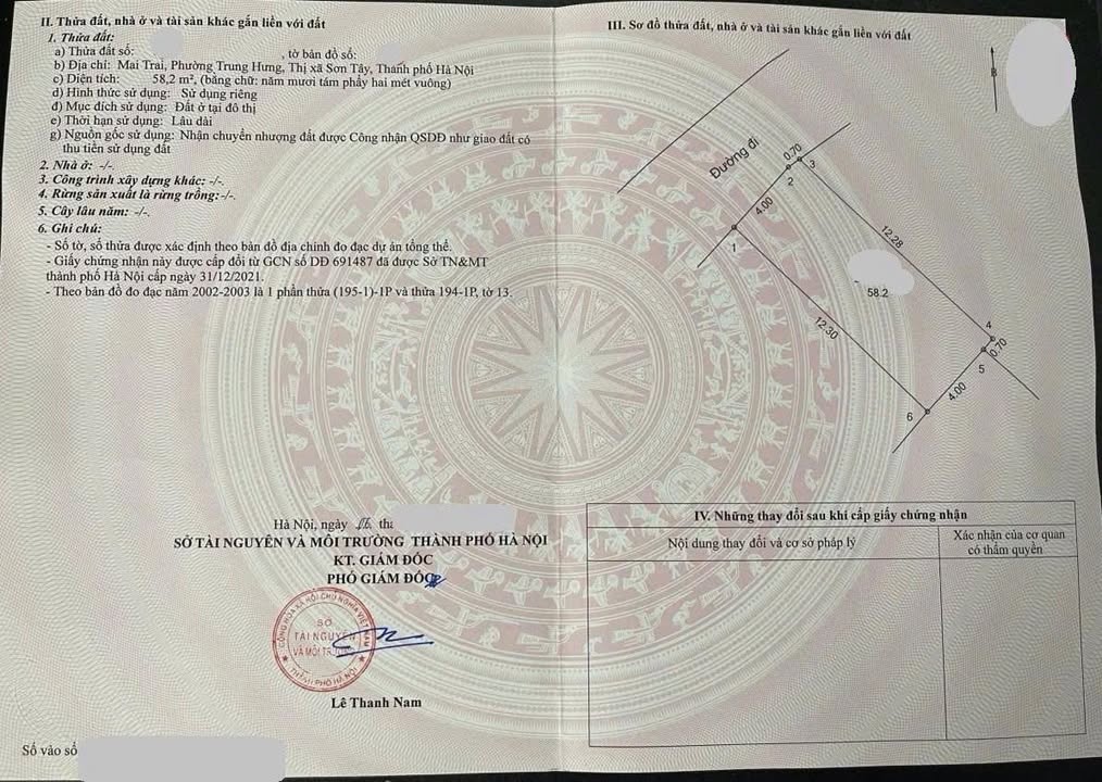 Đất nền Trung Hưng, Sơn Tây 58m² - Gần KĐT HUD, giá hợp lý!