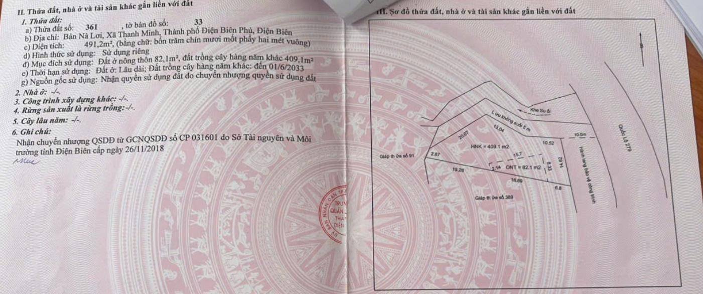 Nhà FrontHouse mặt đường Quốc lộ 279, Điện Biên Phủ, 491m² - Tiềm năng kinh doanh tuyệt vời!