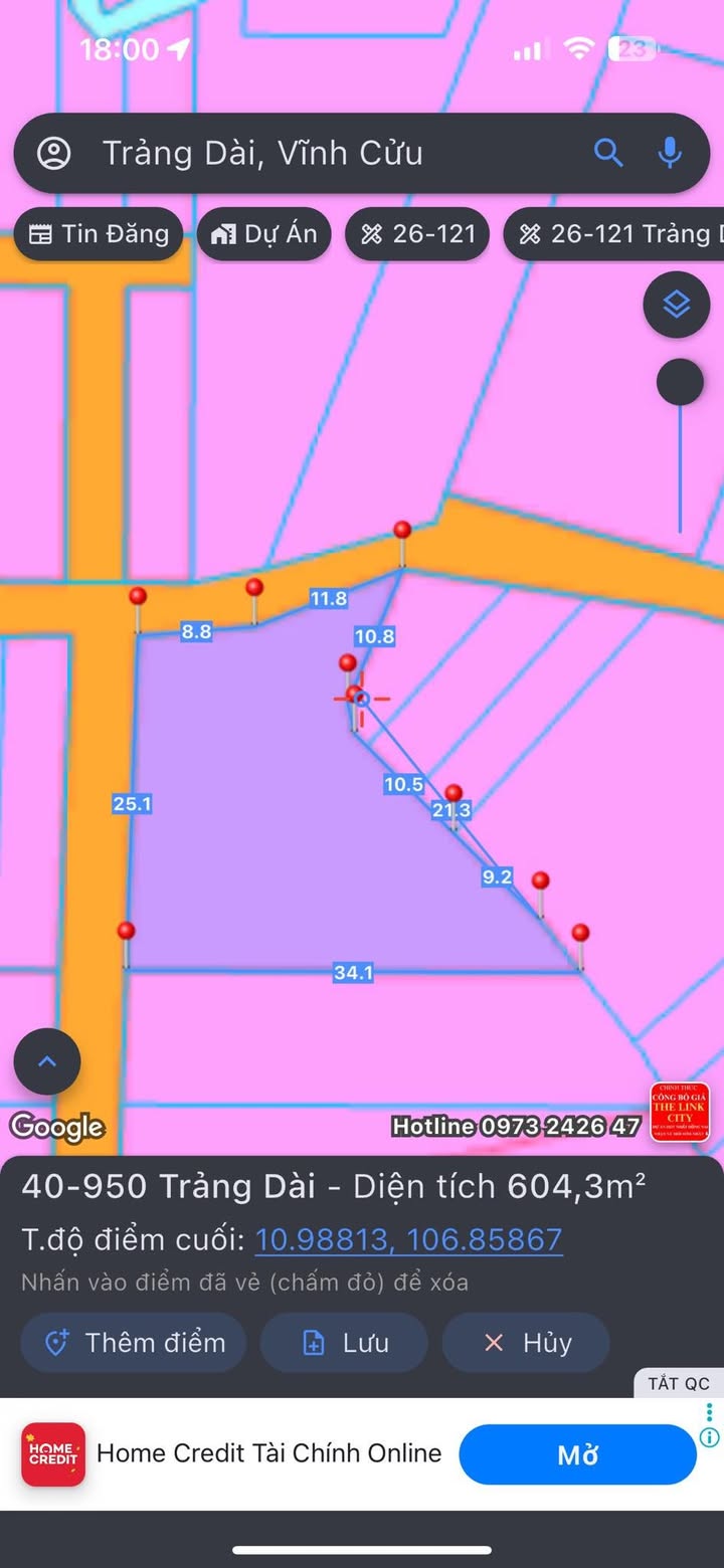 Lô đất biệt thự Trảng Dài 604m² giá 6.5 tỷ - Cơ hội đầu tư tuyệt vời!