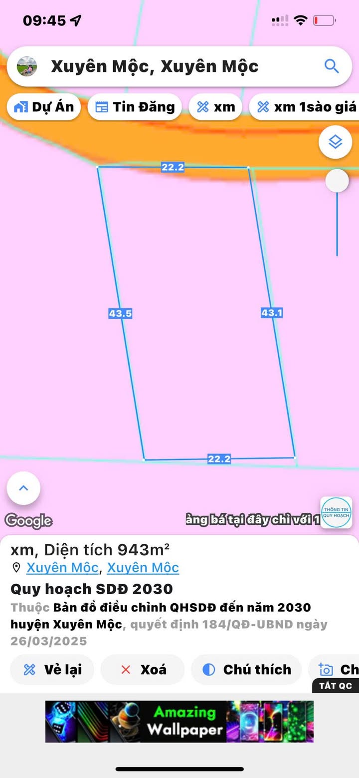 Đất nền Xuyên Mộc 1000m² giá 1.85 tỷ - Sổ hồng chính chủ, gần biển Hồ Tràm!