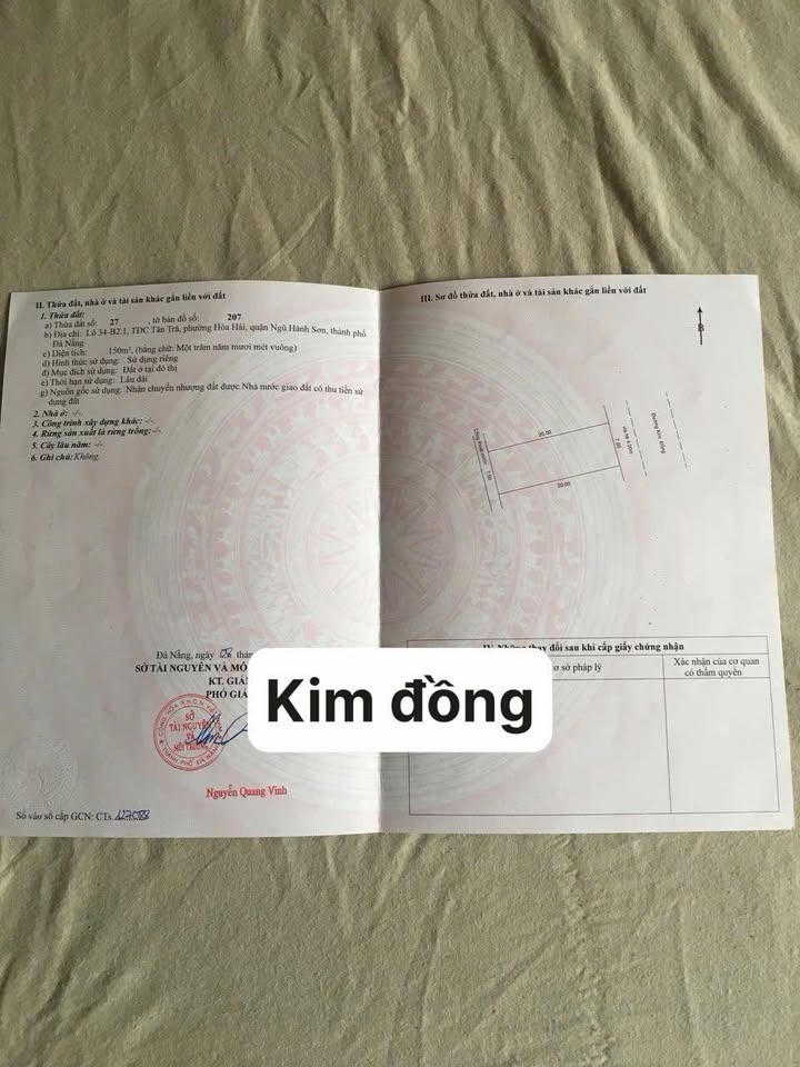 Đất nền Đường Kim Đồng, Q. Ngũ Hành Sơn, 150m² giá 8 tỷ - Vị trí đẹp thuận tiện xây dựng!