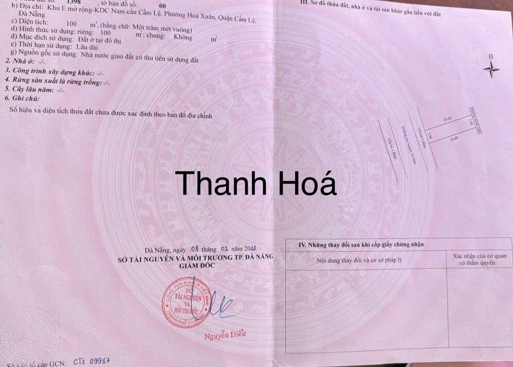 Đất nền đường 10m5, Hòa Xuân, Đà Nẵng 100m² - Vị trí đắc địa cho đầu tư!