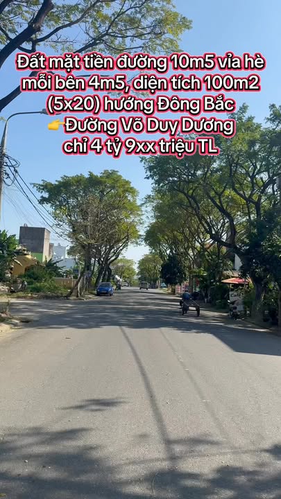 Đất nền đẹp đường Võ Duy Dương, phường Hải Vân, Đà Nẵng, 100m² chỉ 4.95 tỷ - Cơ hội đầu tư tuyệt vời!