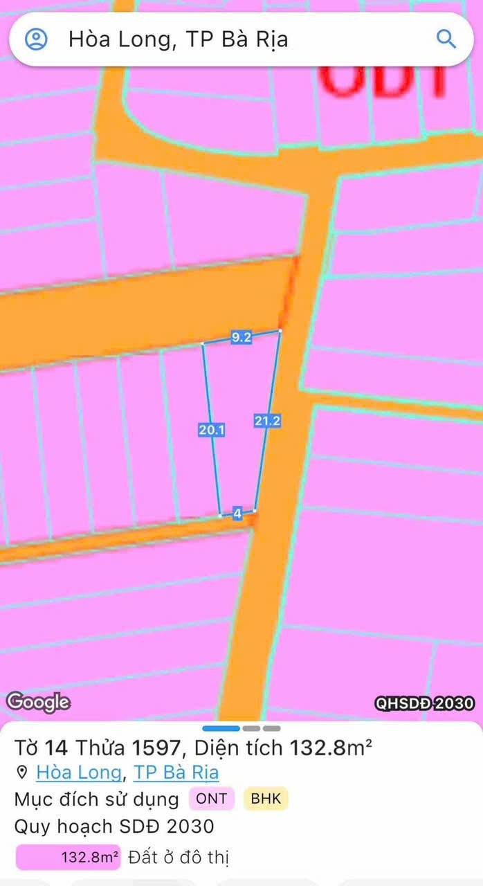 Đất lô góc 133m² tại khu Sake Hòa Long - Giá chỉ 1.39 tỷ!