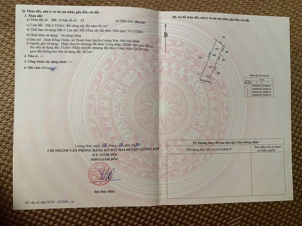 Đất nền 104m² tại Cao Dương, Lương Sơn - Đầu tư sinh lời ngay hôm nay!