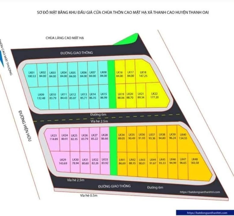 Đất nền tại xã Thanh Cao, huyện Thanh Oai, 80m² giá 6.48 tỷ - Cơ hội đầu tư sinh lời!