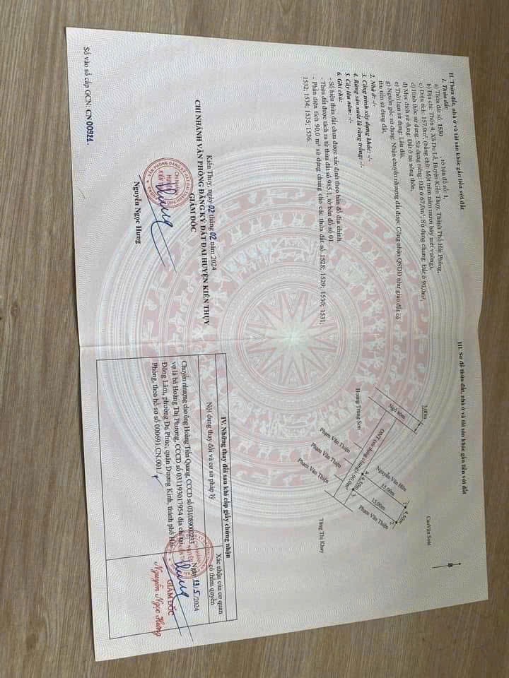 Bán căn nhà 2 tầng 3 phòng ngủ 2 wc 1 p khách 1 phòng thờ 