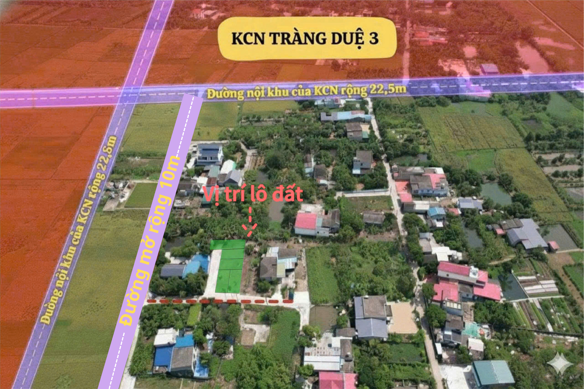 Bán đất nền cách KCN Tràng Duệ 3 chưa đến 100m