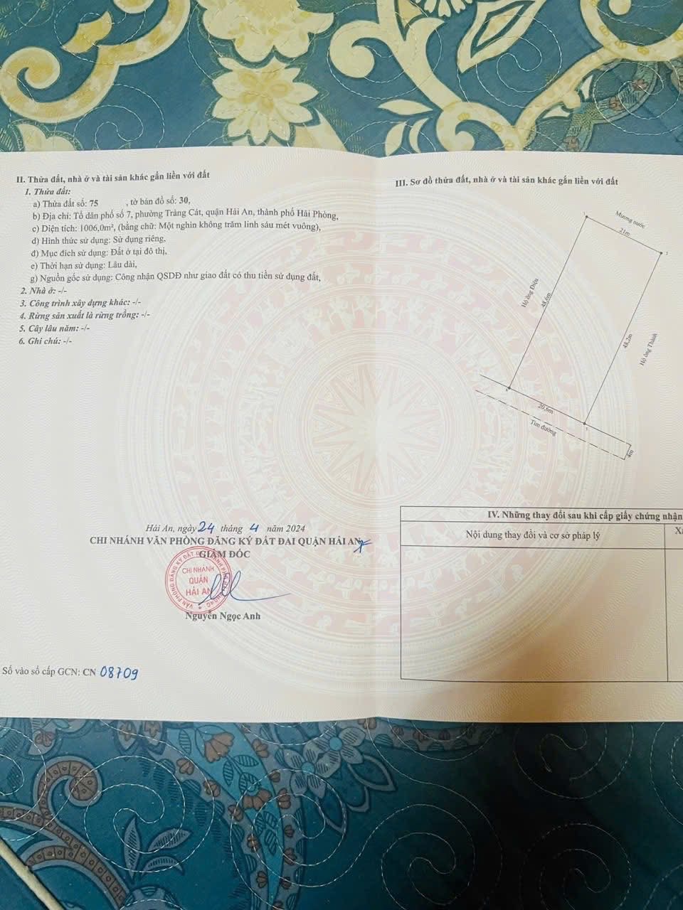 Cơ hội vàng: Bán đất lớn Tân Vũ, Hải An - 25 tỷ VNĐ