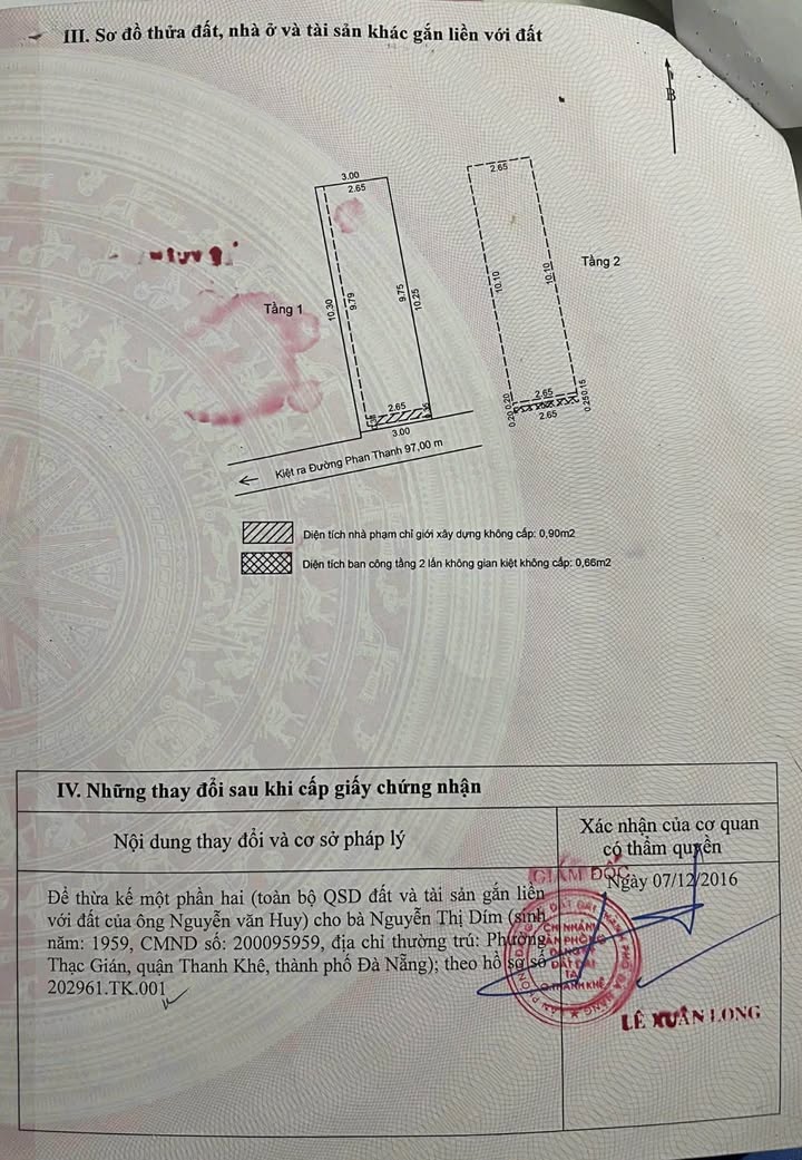 Nhà 2 tầng kiệt Phan Thanh, 30.8m² giá 2.85 tỷ - Chính chủ bán gấp!