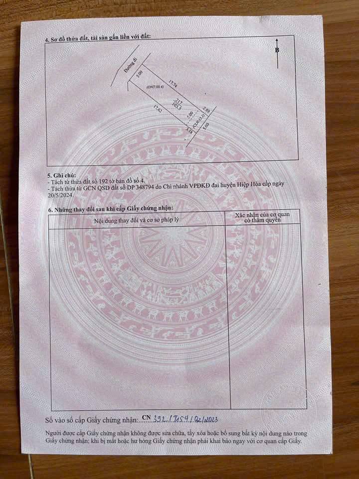 Đất thổ cư 103m² tại Đoan Bái, Hiệp Hòa, Bắc Ninh giá chỉ 1.3 tỷ - Cơ hội đầu tư lý tưởng!