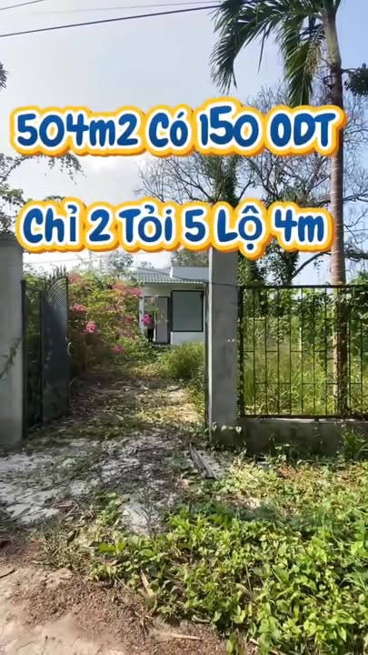 Đất nghỉ dưỡng 504m² tại Cần Thơ - Nhà trệt mới - Gần đại học Nam Cần Thơ!
