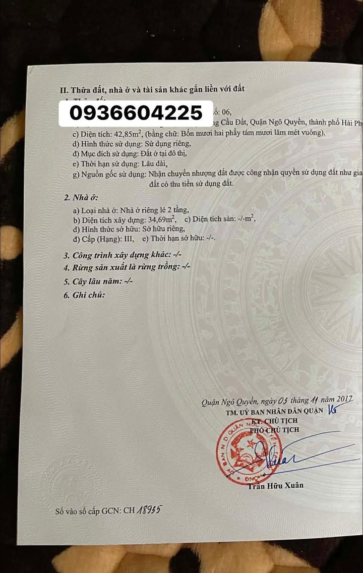 Nhà phố 43m² tại Cầu Đất, Hải Phòng - Chính chủ cần bán gấp!