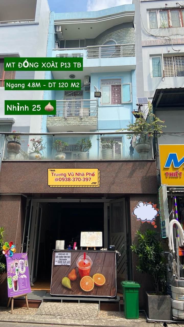 Nhà mặt tiền Đồng Xoài, Quận Tân Bình, 120m² - Kinh doanh đa ngành, giá 25.5 tỷ!