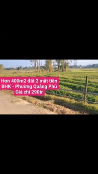 Đất 2 mặt tiền đường bê tông phường An Phú 400m² giá 290 triệu - Vị trí cực đẹp!