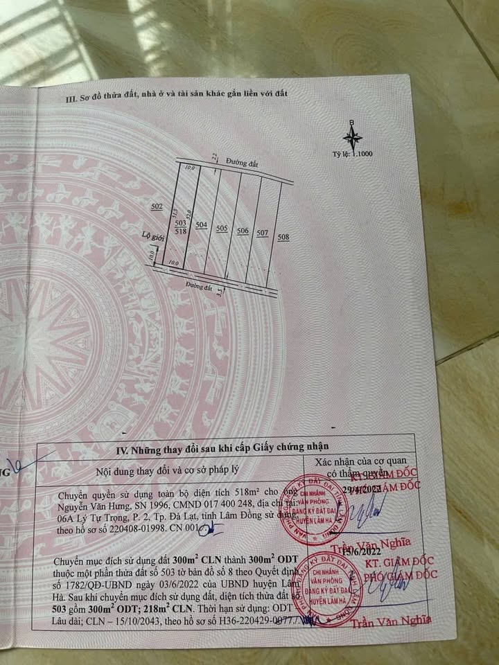 Đất nền 500m² Thị trấn Nam Ban - Đường bê tông 5m, cách TL 725 chỉ 100m