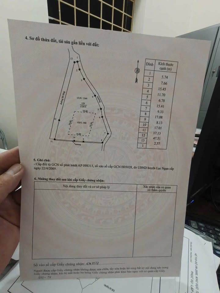 Mảnh vườn đẹp tại TDP Sẻ Cũ, Phường Chũ, 1.720m² - Đầu tư sinh lời ngay!