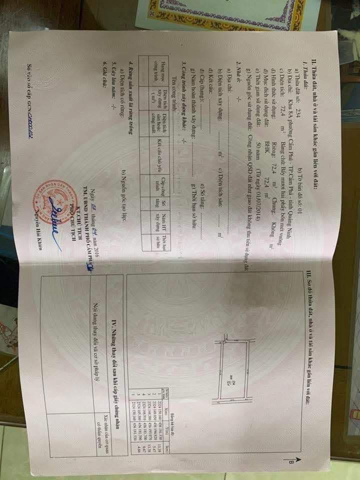 Đất trồng cây hàng năm tại Phường Cẩm Phú 72m² giá 90 triệu - Pháp lý chuẩn sang tên ngay!
