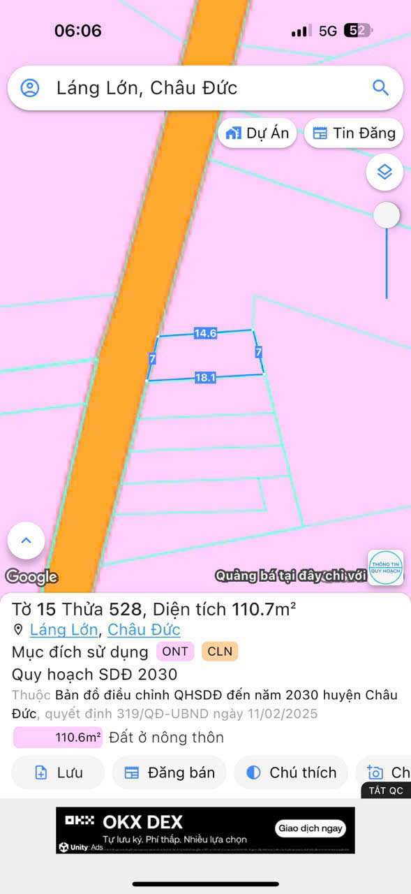 Đất nền 98m² xã Kim Long - Châu Đức, giá 680 triệu - Cơ hội đầu tư hấp dẫn!