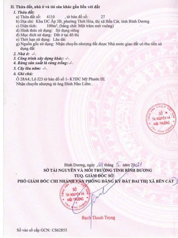 Đất nền 100m² tại Mỹ Phước 3 giá chỉ 1.5 tỷ - Cơ hội đầu tư hấp dẫn!