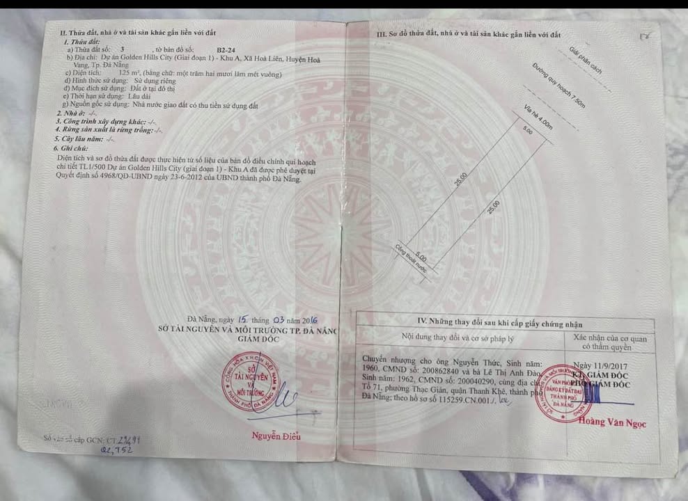 Đất nền Gilden Hills B2.24-03, Quận Liên Chiểu, 125m² - Cơ hội đầu tư tuyệt vời!