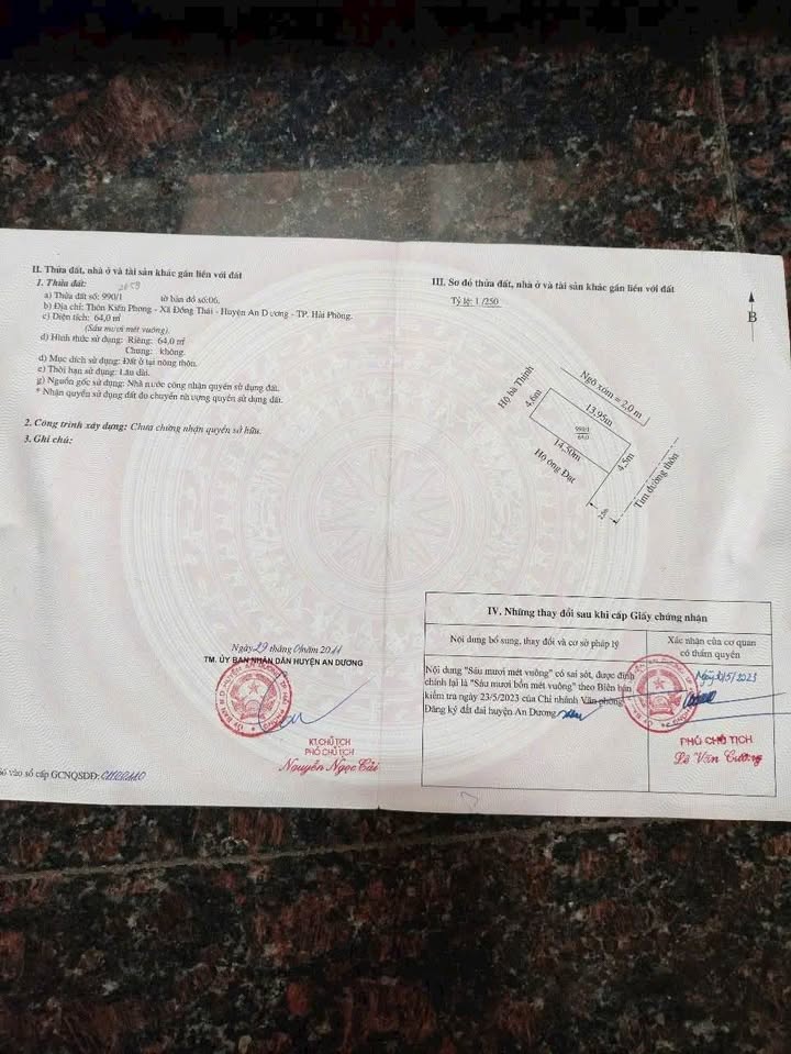 Đất nền lô góc Đồng Thái Hải Phòng 64m² giá 1.8 tỷ - Đầu tư sinh lời ngay!