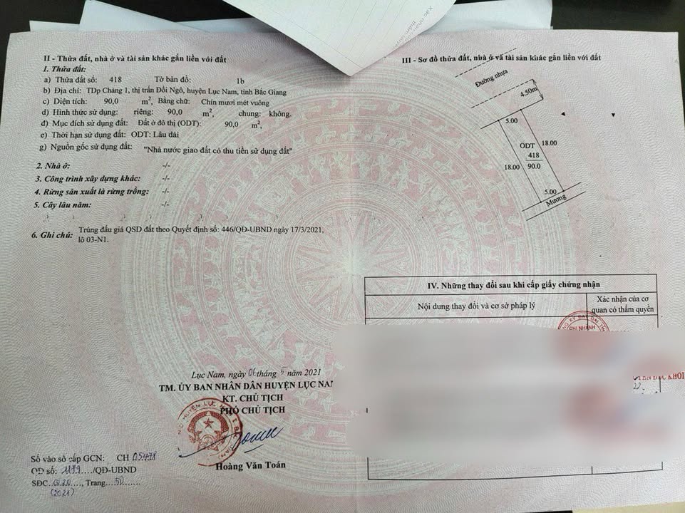 Đất nền 90m² tại Thị trấn Lục Nam giá 2 tỷ - Mặt tiền đẹp, khu dân cư ổn định!