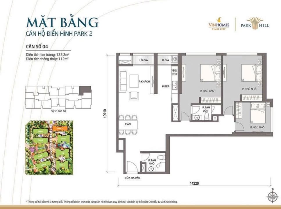 Căn hộ góc Park 2 Times City 123m² giá thương lượng - Không gian sống lý tưởng!