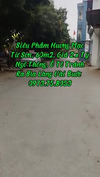 Đất nền Hương Mạc Từ Sơn 60m² giá 2 tỷ - Cơ hội đầu tư tuyệt vời!
