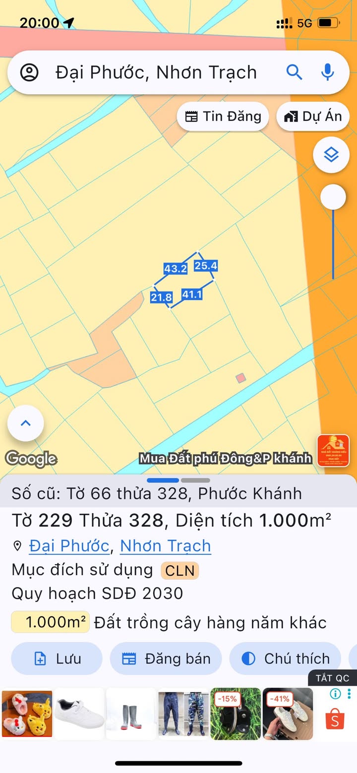 Đất nền Phước Khánh 2100m² giá 2.1 tỷ - Cơ hội đầu tư hấp dẫn!