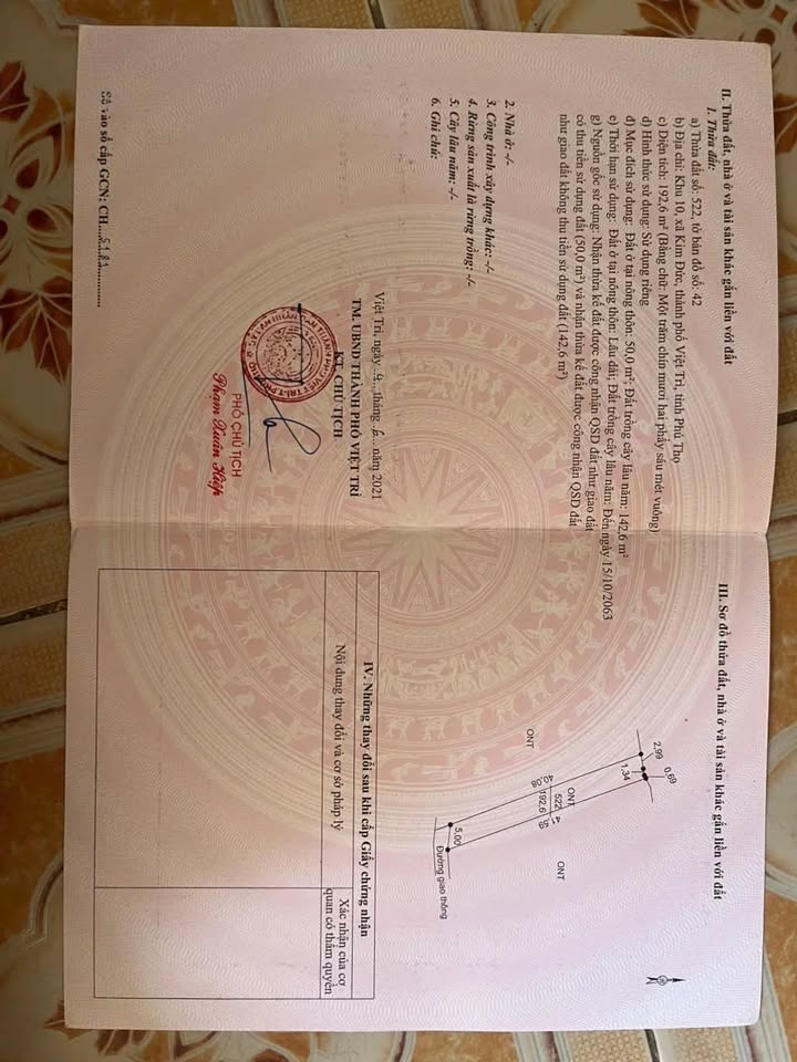 Đất nền 195m² mặt tiền 5m tại phường Vân Phú, Việt Trì - Giá tốt, vị trí đắc địa!