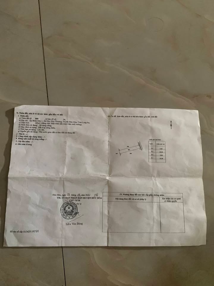 Nhà cấp 4 tại ấp Bình Hữu 1, Đức Hòa, 165m² giá 1.65 tỷ - Dọn vào ở ngay!