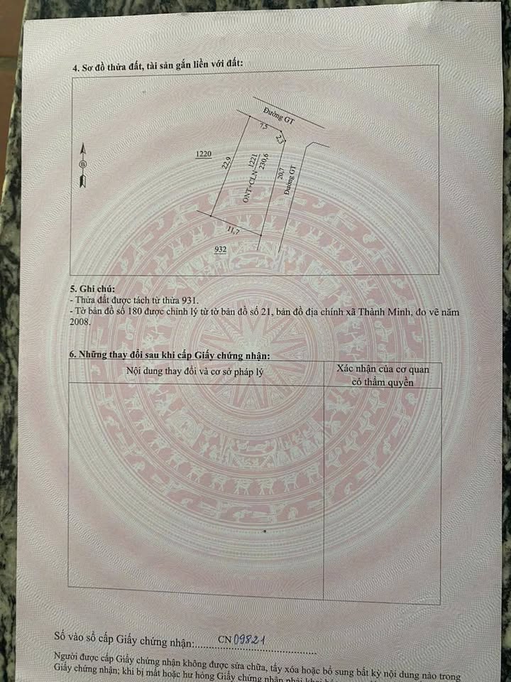 Đất thổ cư xã Thành Vinh 231m² giá 720 triệu - Cơ hội đầu tư tuyệt vời!