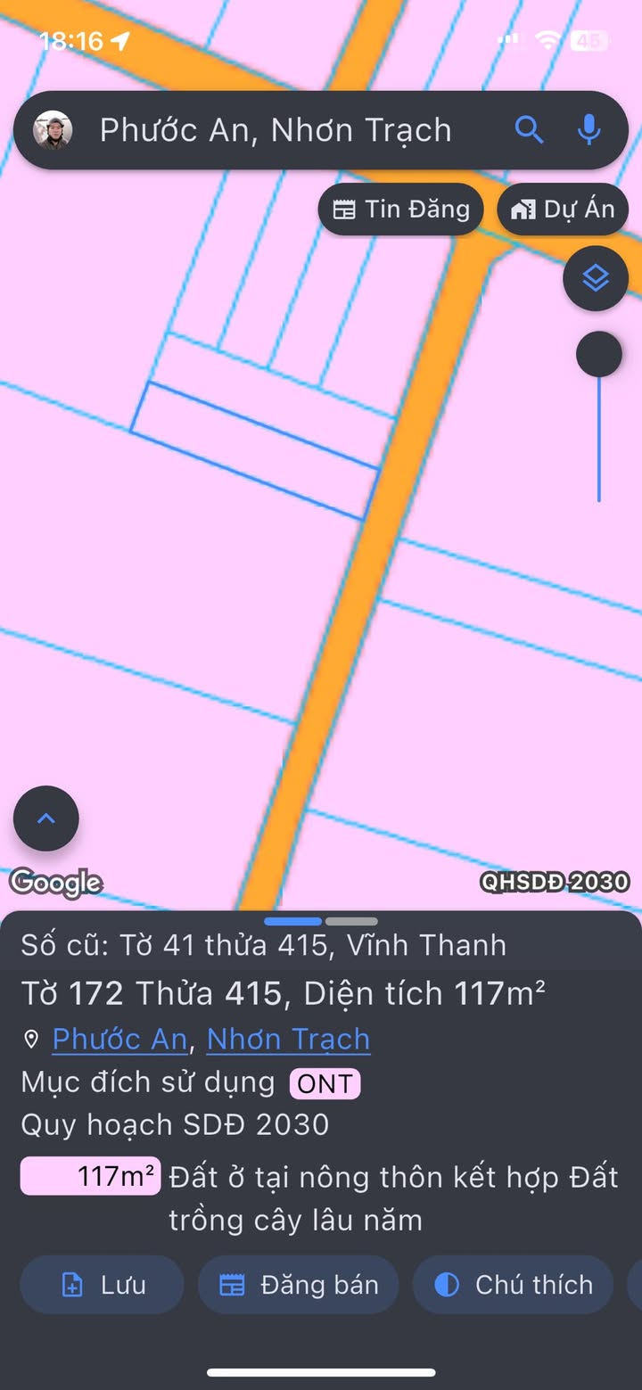 Đất nền Long Thành 117m² giá 2.2 tỷ - Sổ hồng chính chủ, đường ô tô thông