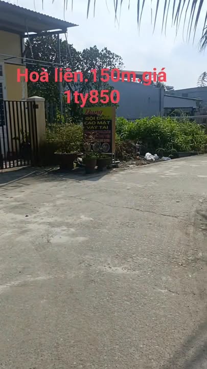 Đất nền Hòa Khánh Bắc, Quận Liên Chiểu, 150m² giá 1.85 tỷ - Đường bê tông rộng rãi, gần chợ và trường học!