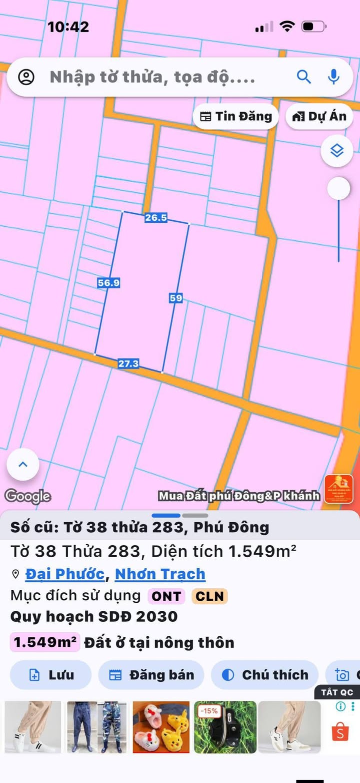 Đất nền Xã Đại Phước - 1549m² giá 20.137 tỷ - Tiềm năng đầu tư cao!