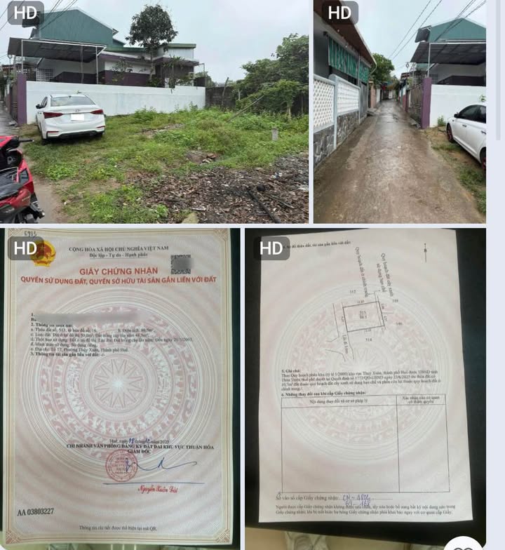 Đất kiệt ô tô đường Thanh Hải, phường Thủy Xuân 98,5m² giá 1,5 tỷ - Vị trí đẹp, không lo lũ lụt!