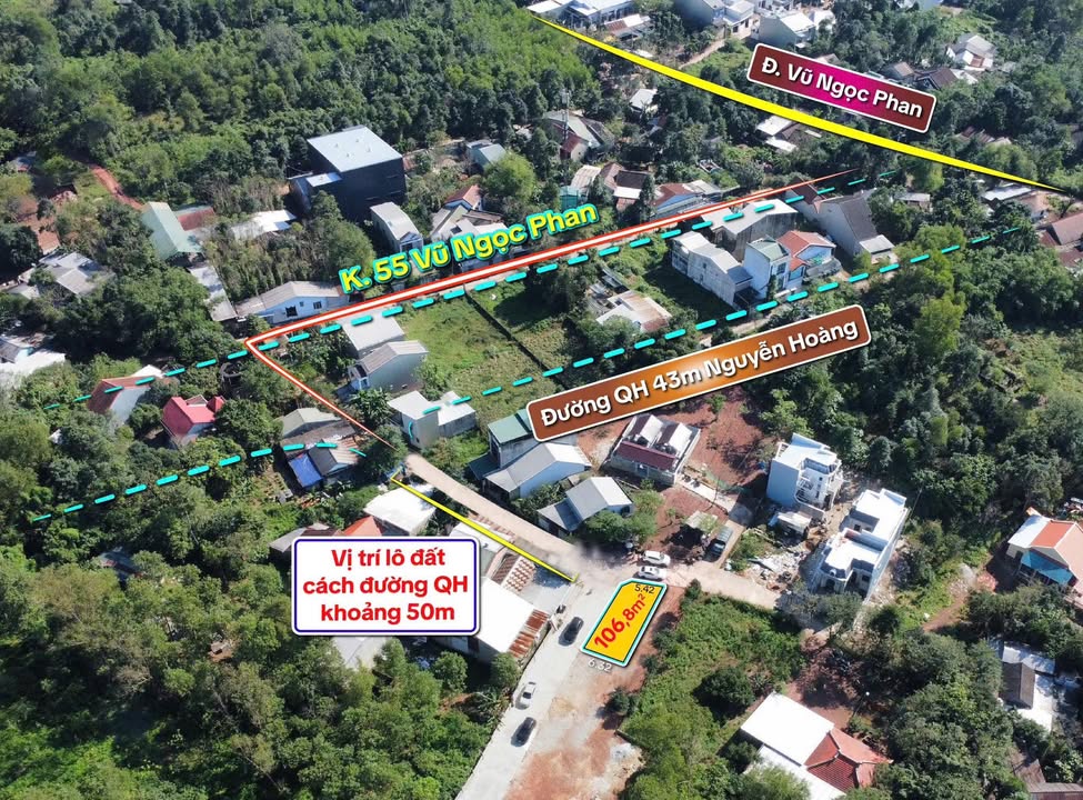 Đất nền Kiệt Chính Vũ Ngọc Phan 106m² giá 1.7 tỷ - Lô góc 2 mặt tiền đẹp!