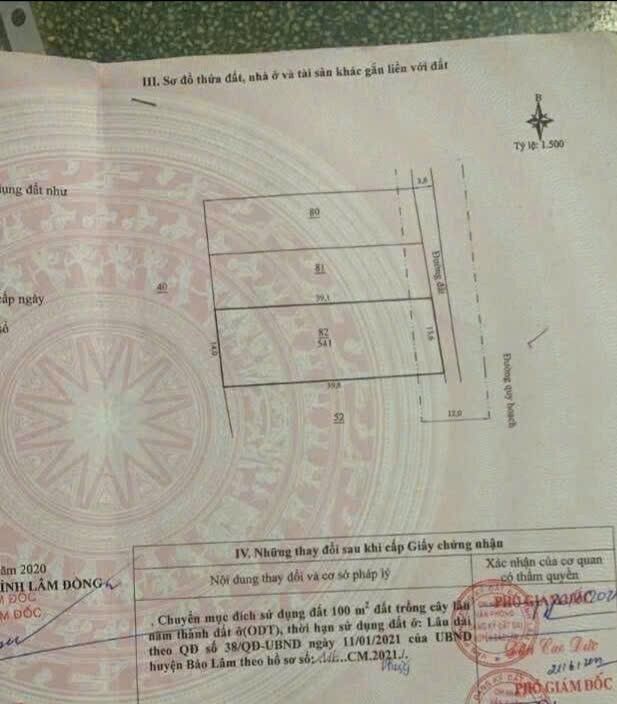 Đất nền Lộc Thắng, Bảo Lâm 544m² giá 1.35 tỷ - Đường nhựa ô tô ra vào thoải mái!